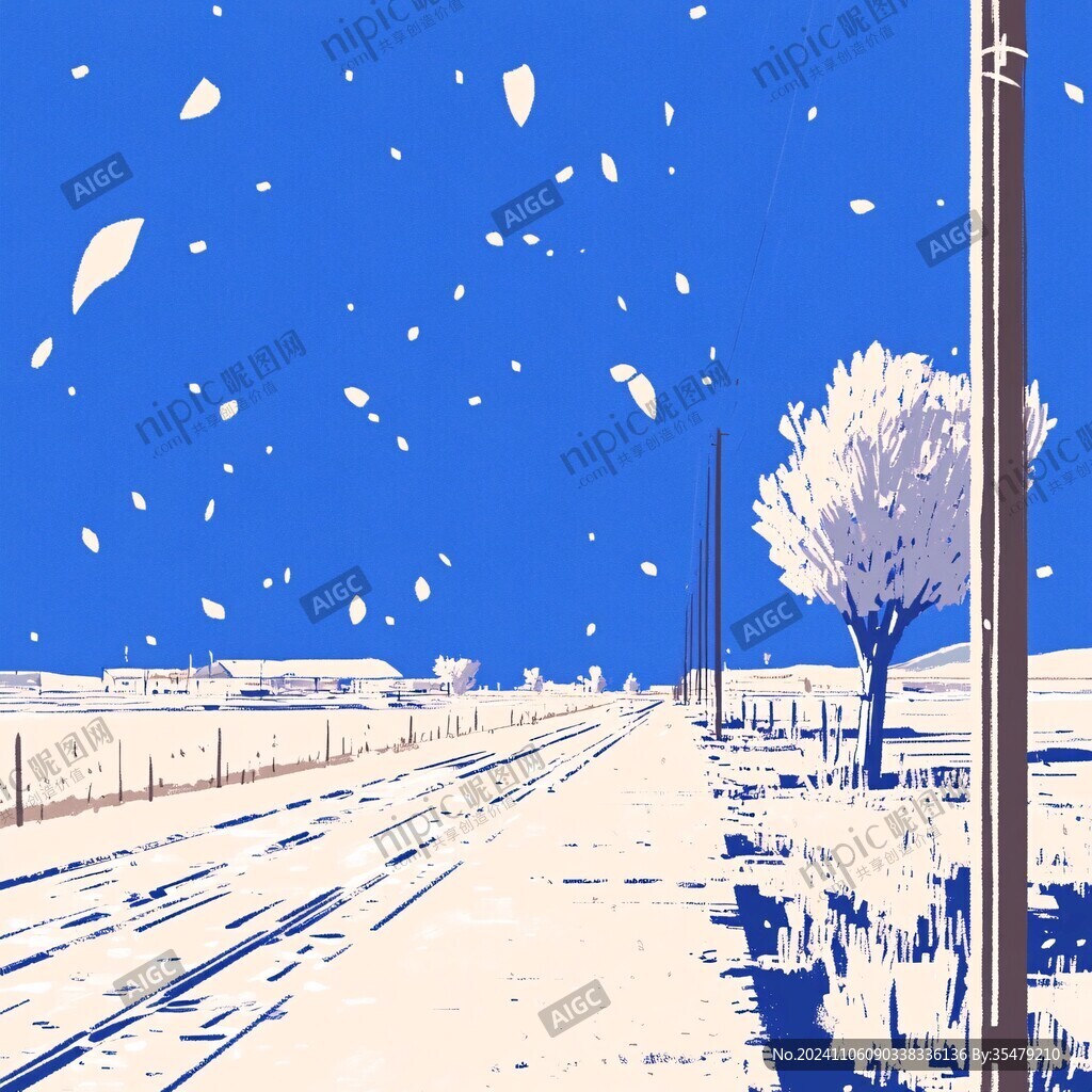 雪景雪原白雪积雪