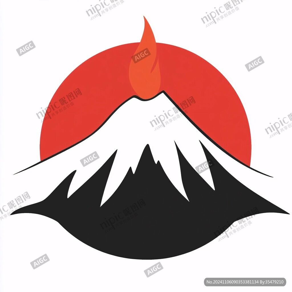 富士山火山logo
