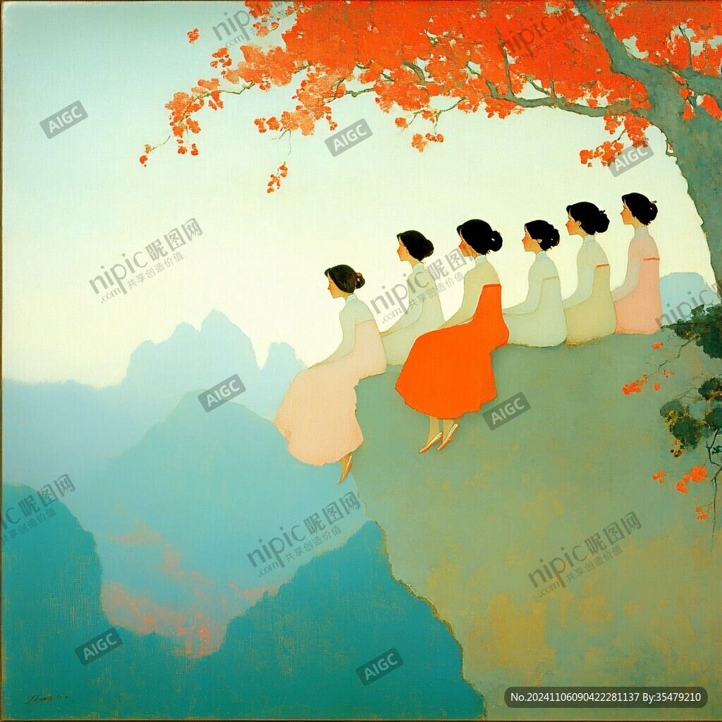 山楂国风插画