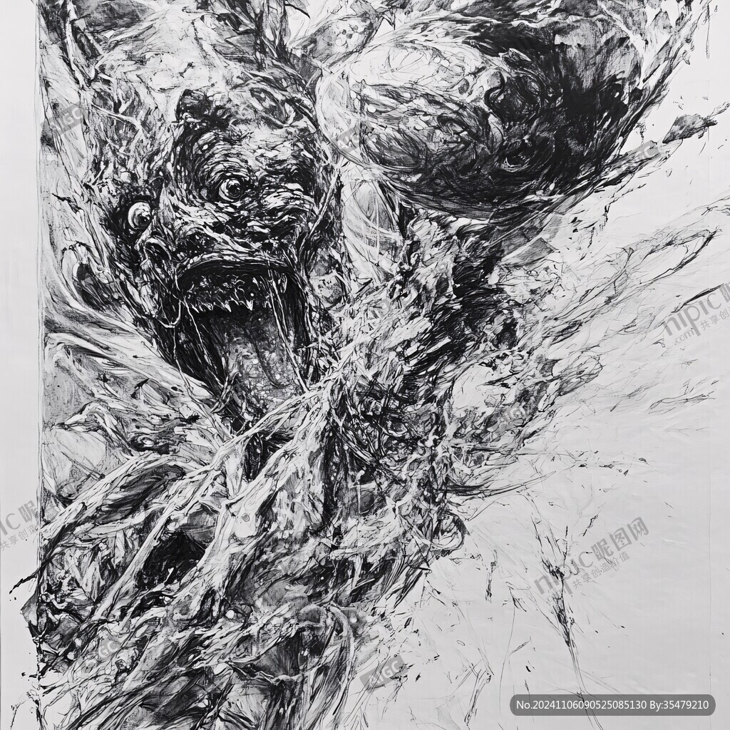 怪物场景插画