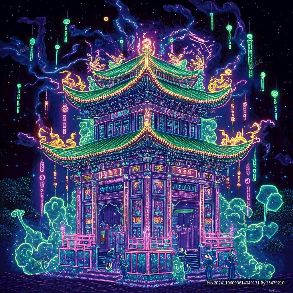 大壮观阁插画