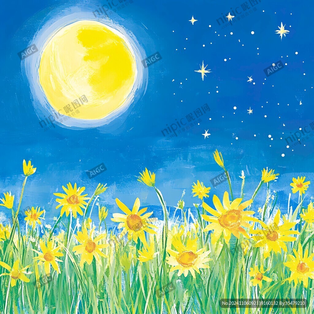 夜晚草地