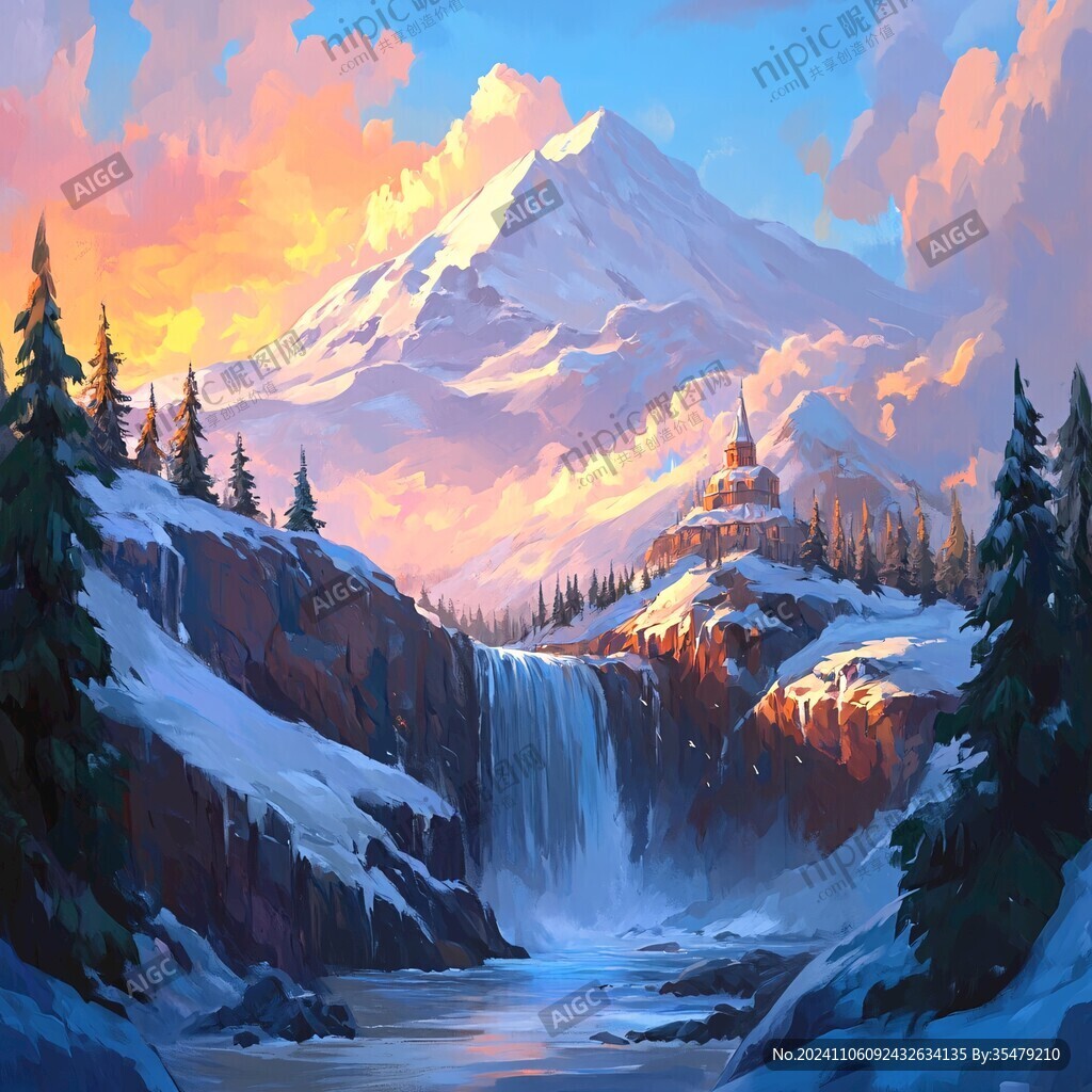 雪山原画