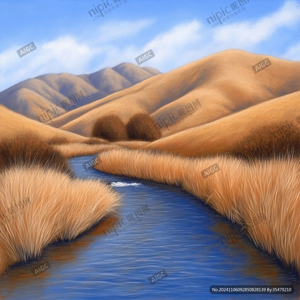 黄河上中游插画
