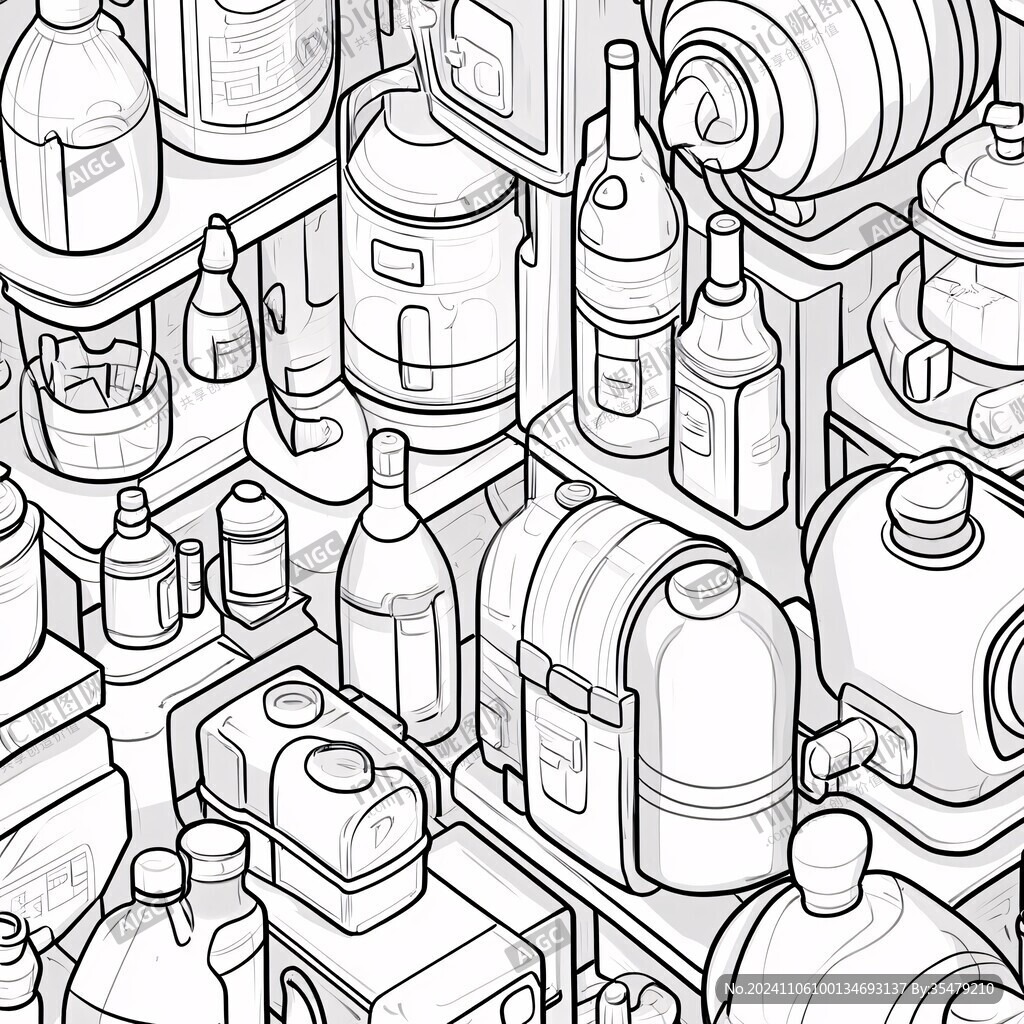 包装线稿插画