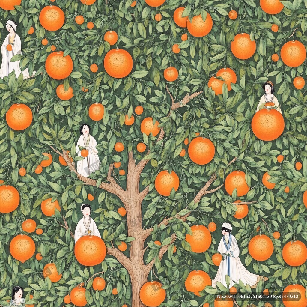 砂糖橘插画设计