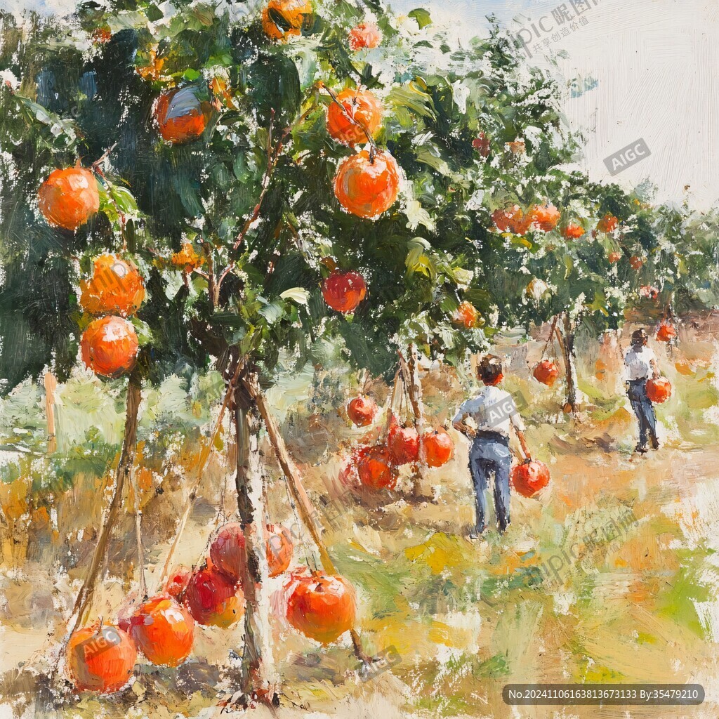 果场人物绘画