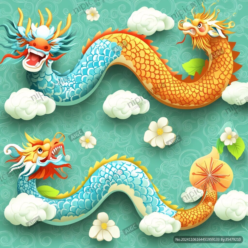 龙年插画元素