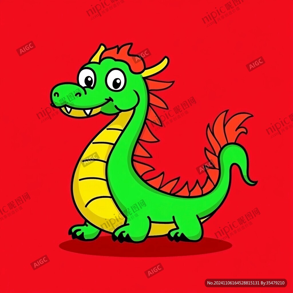 喜庆卡通龙