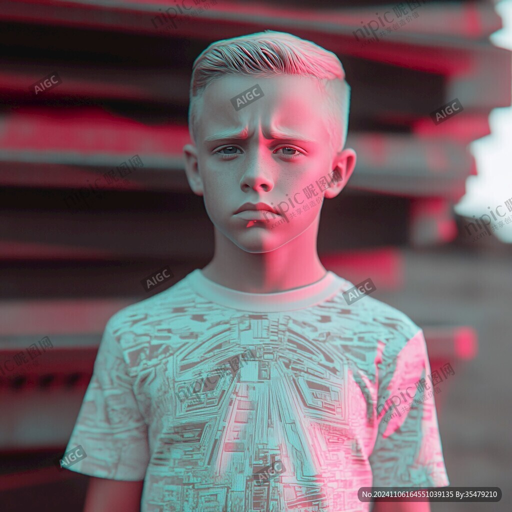 3d效果男孩