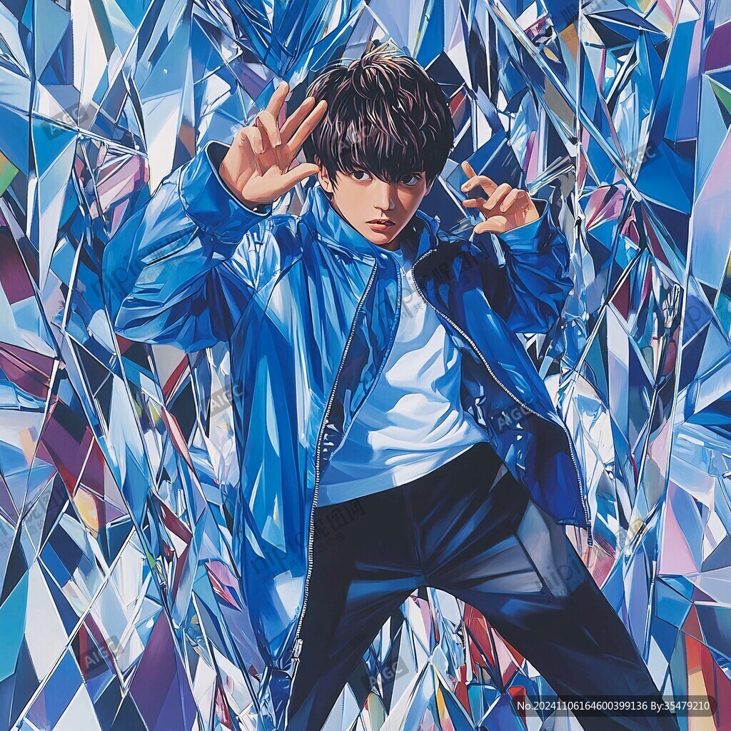 手绘追光的少年