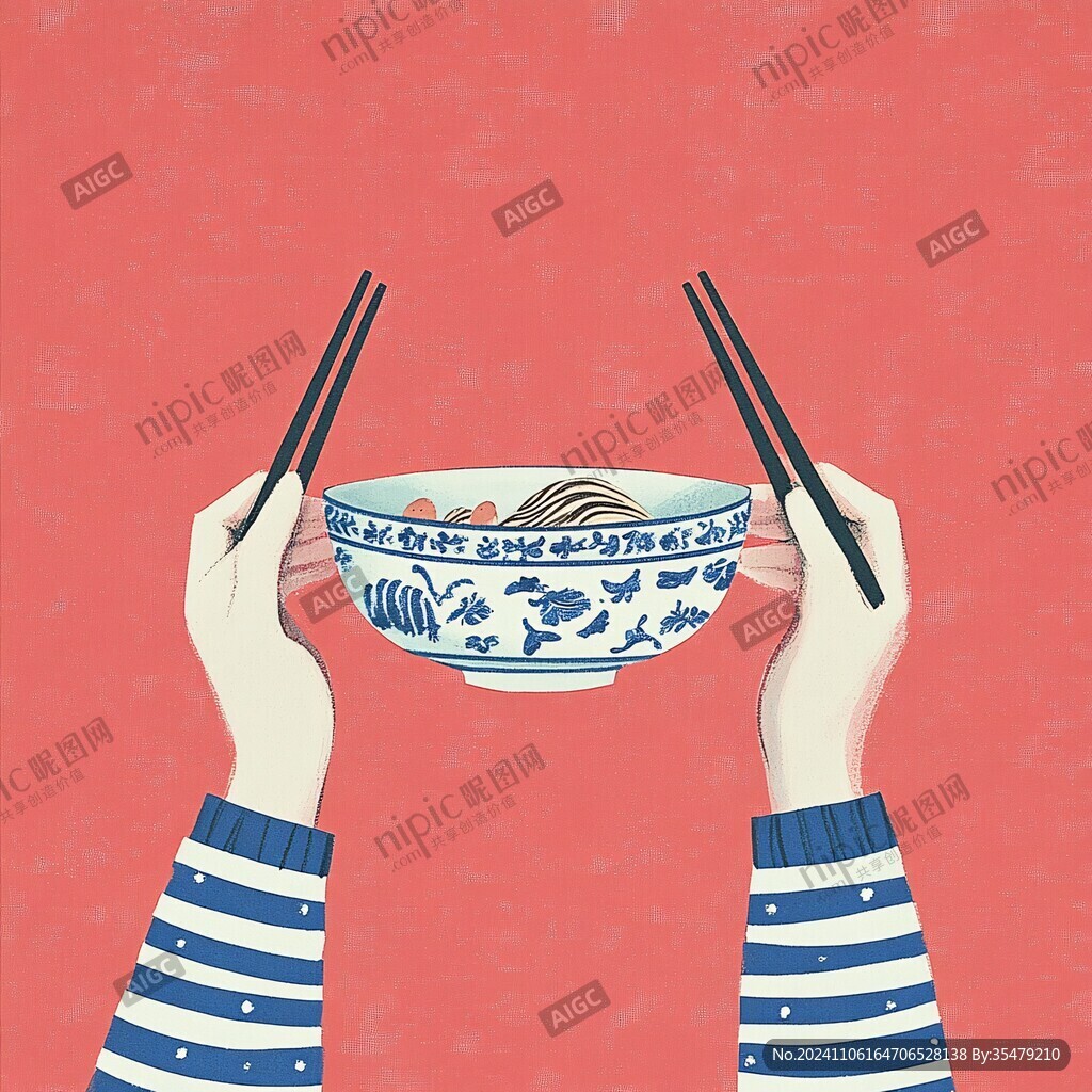 节约粮食插画