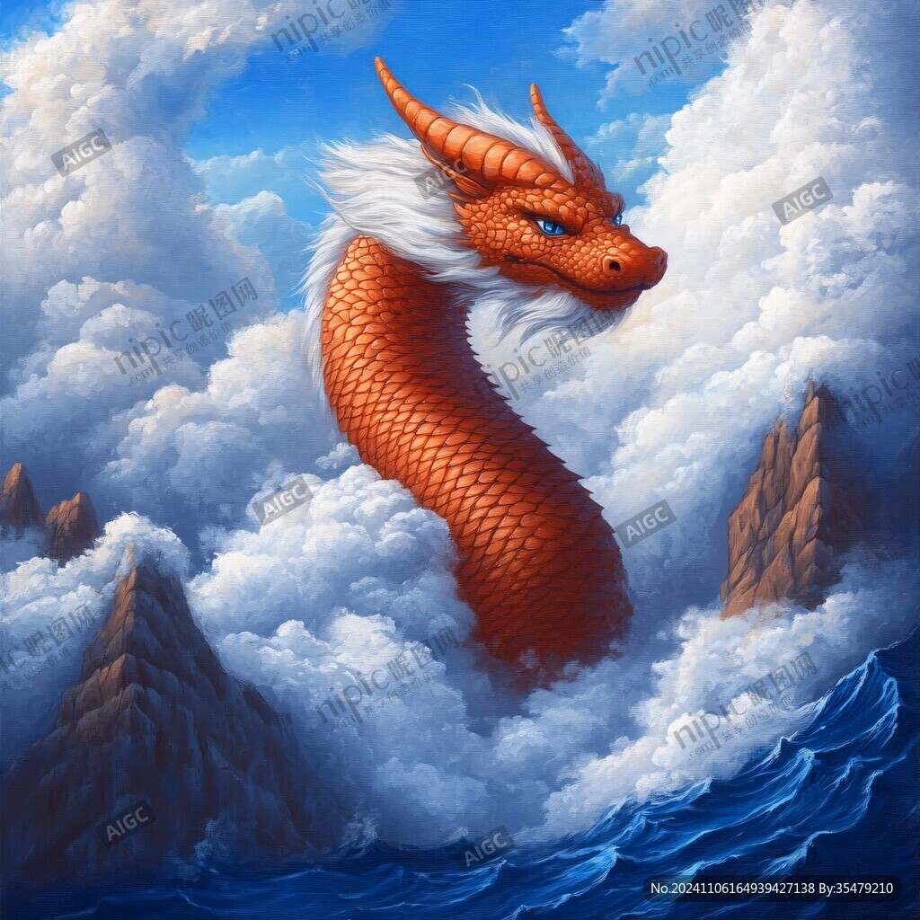 飞龙在天插画