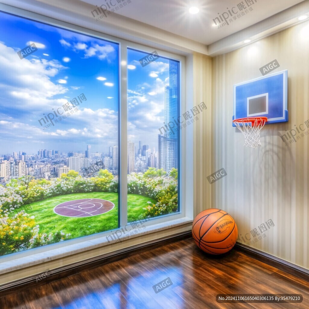 篮球墙画