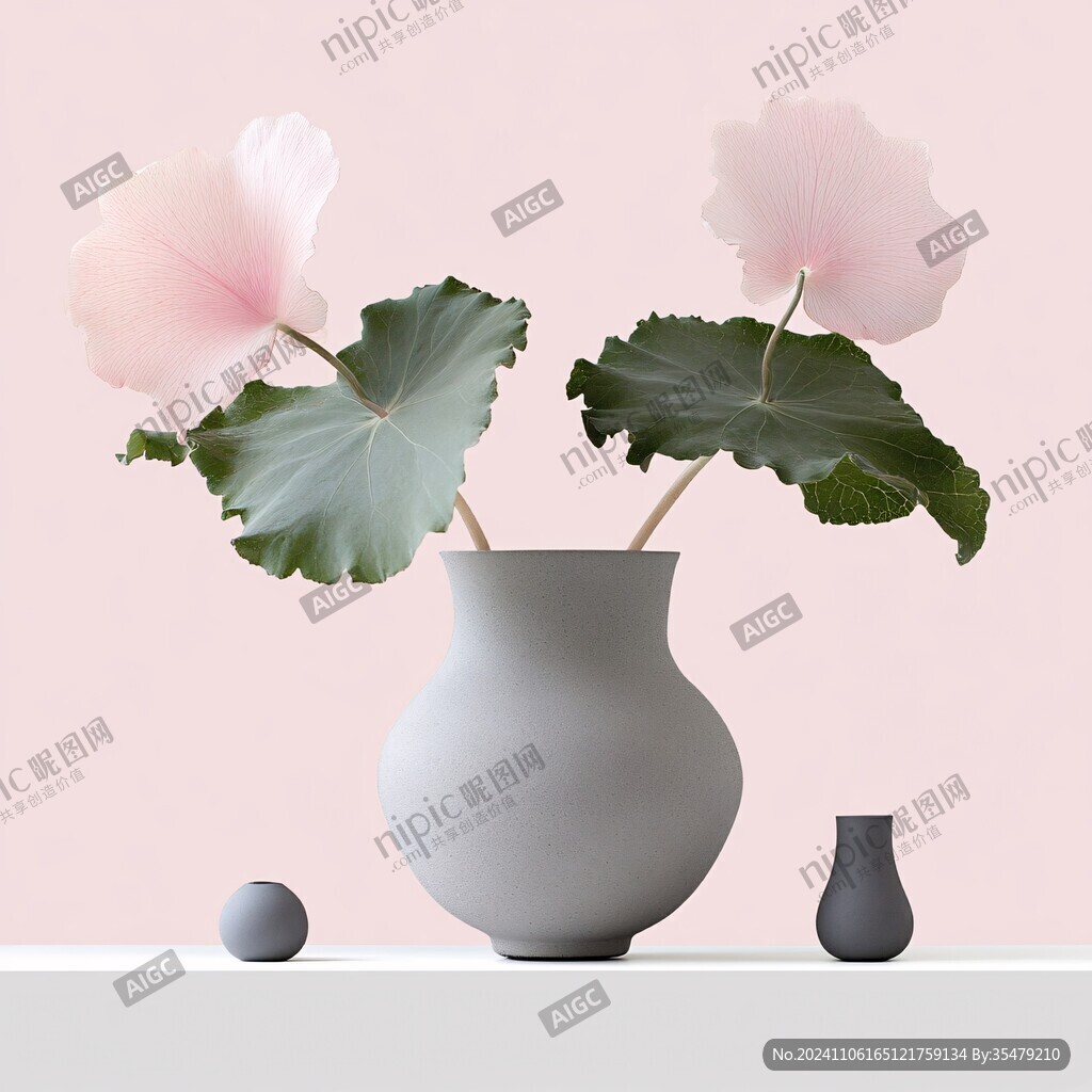 荷叶插花瓶