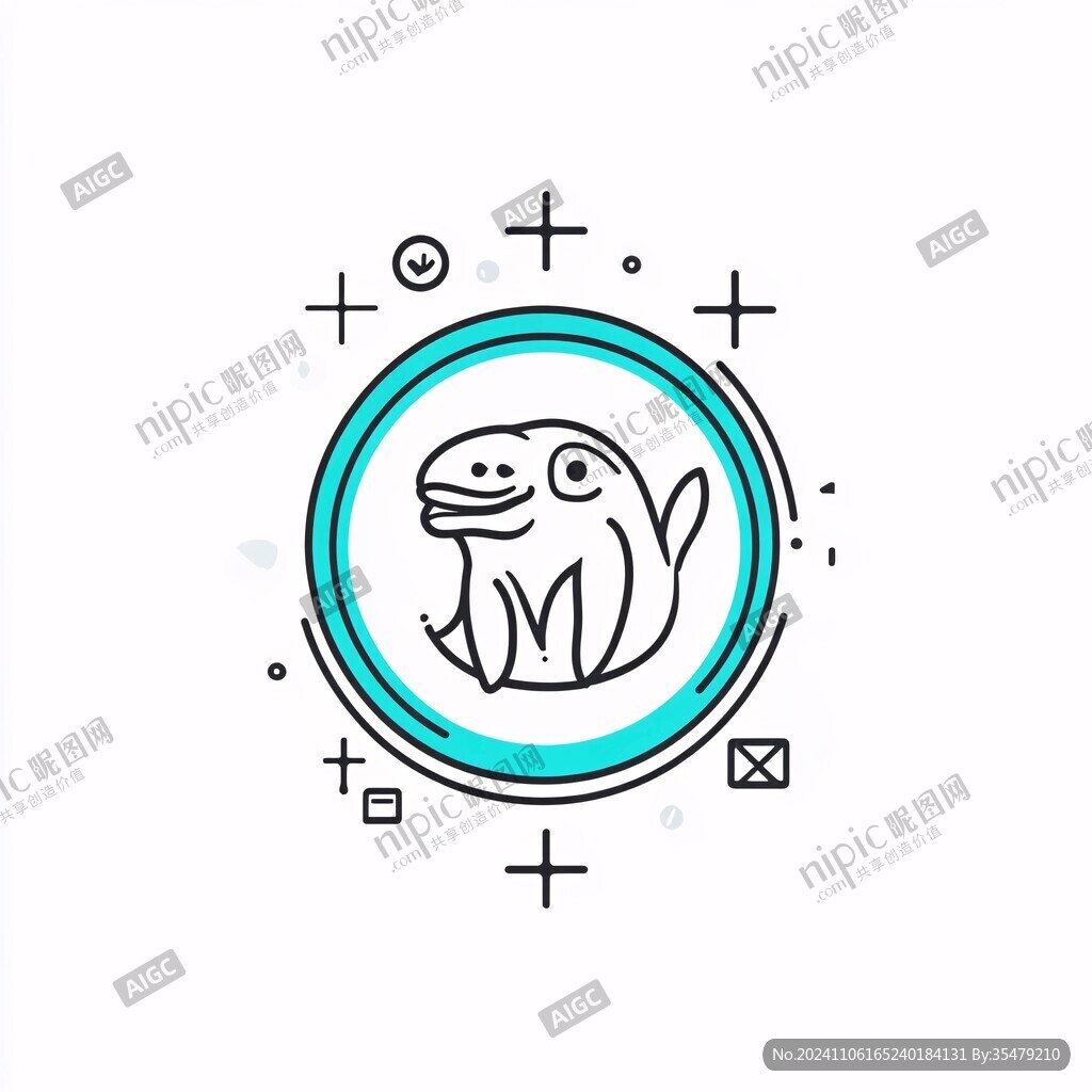 海豹与鱼logo
