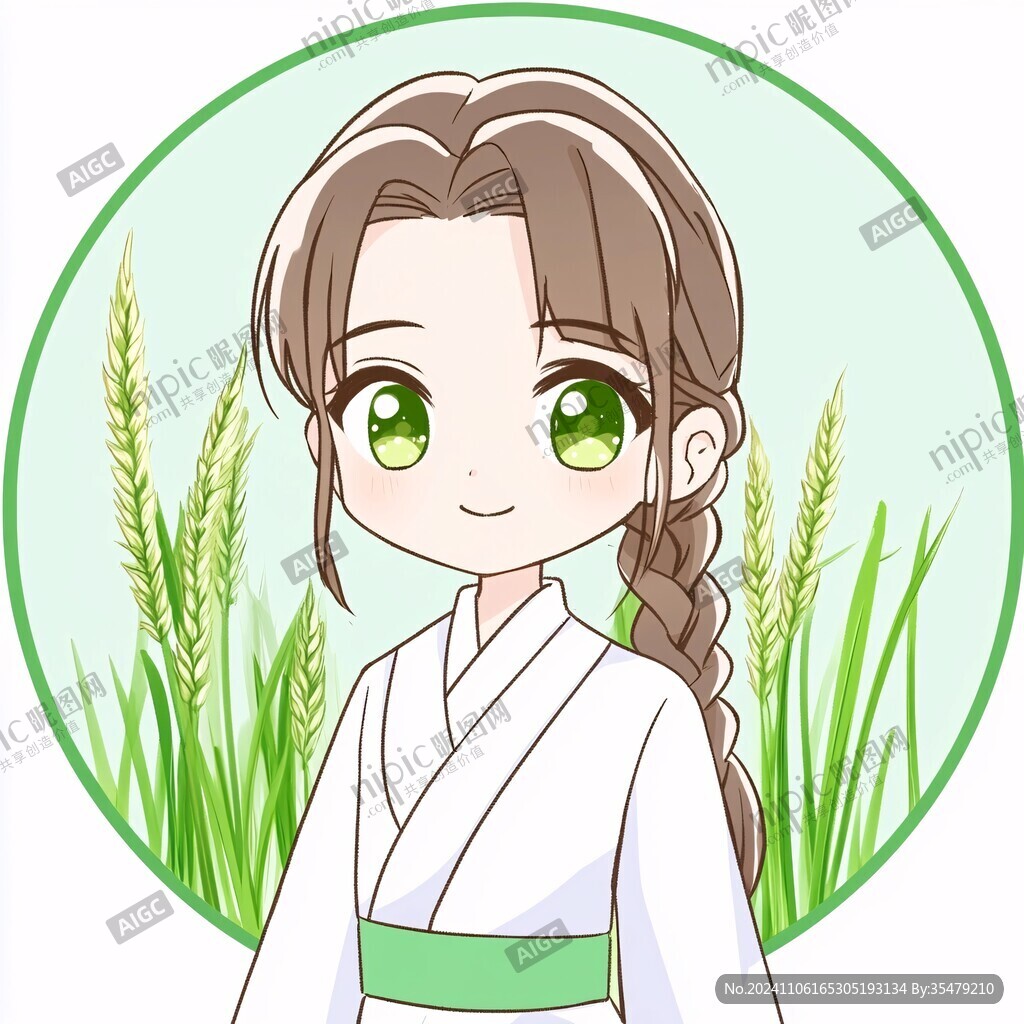 农家少女卡通形象
