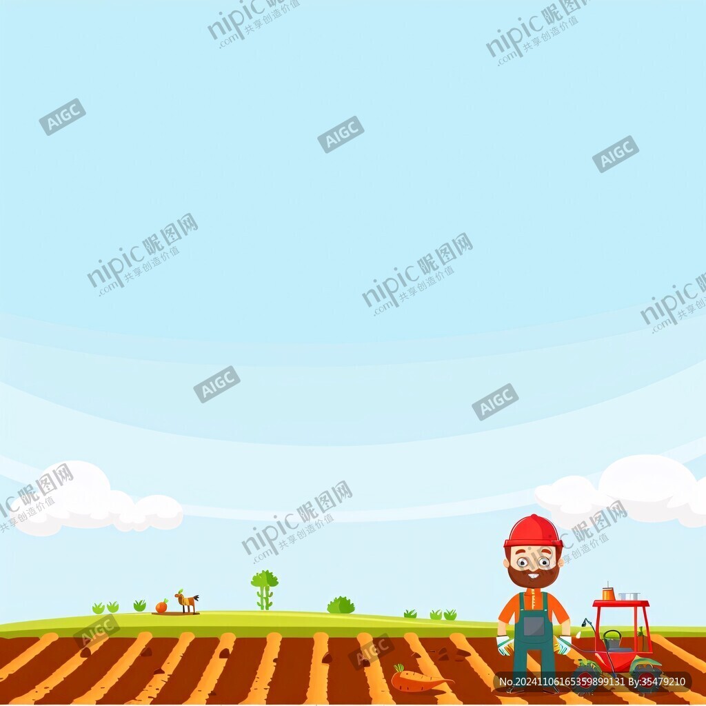 劳作背景设计