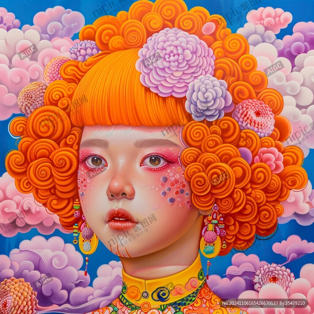 女性国潮插画
