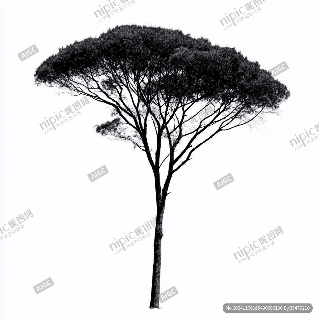 树木黑白树
