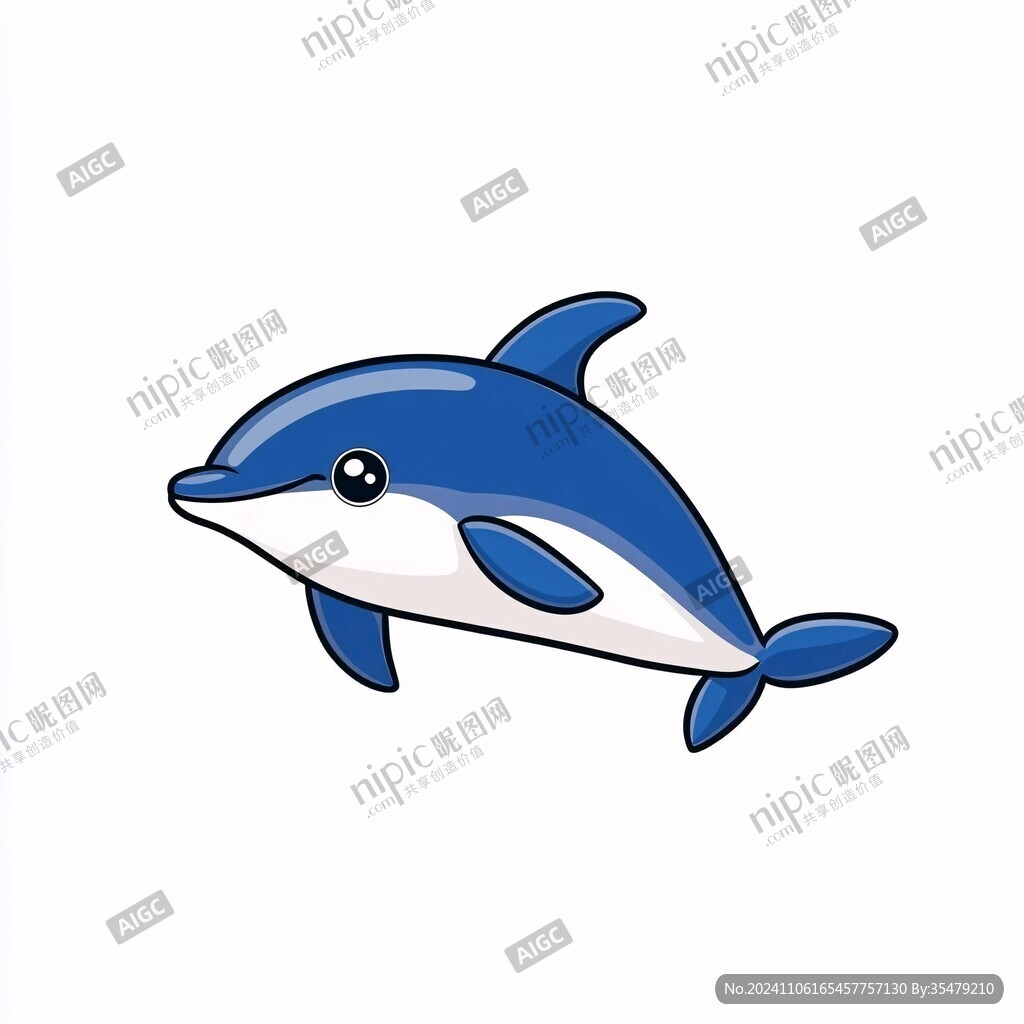 小海豚卡通形象设计
