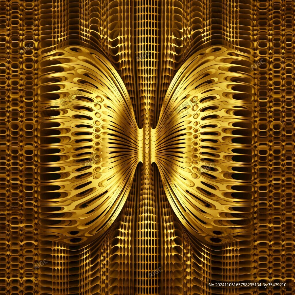 4d金色线条艺术