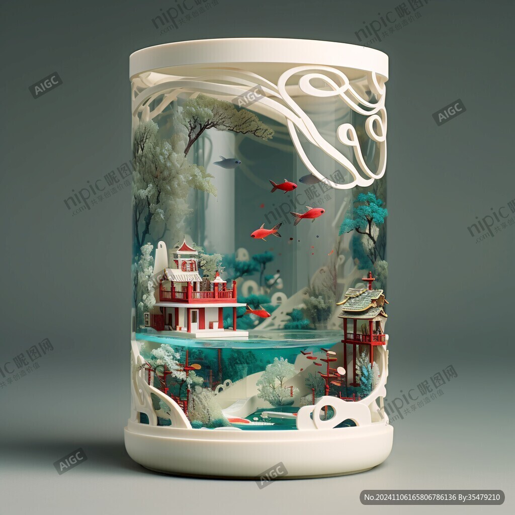 茶叶罐包装插画