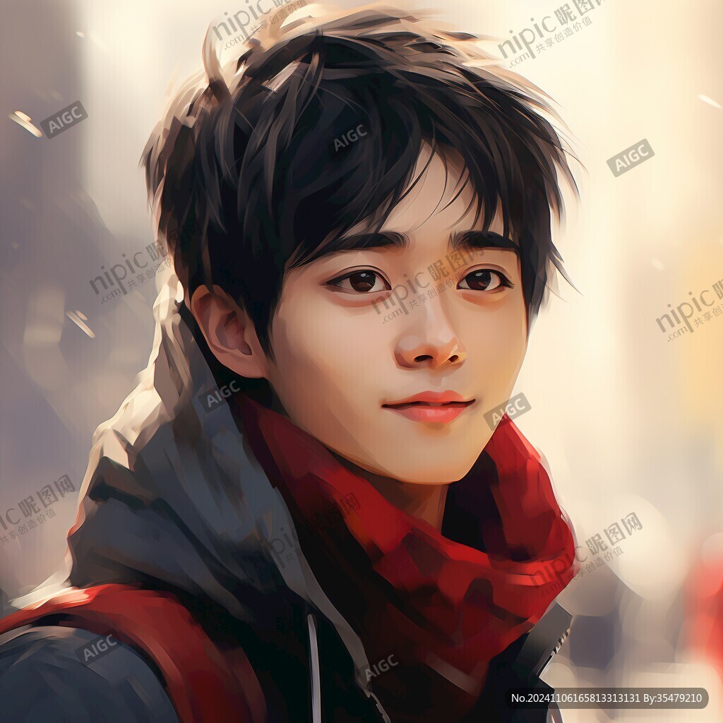 手绘追光的少年