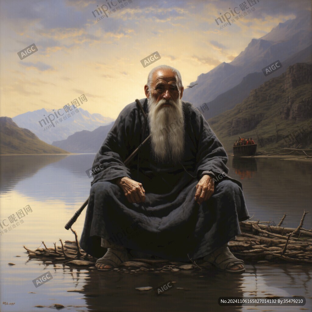 渔翁坐像