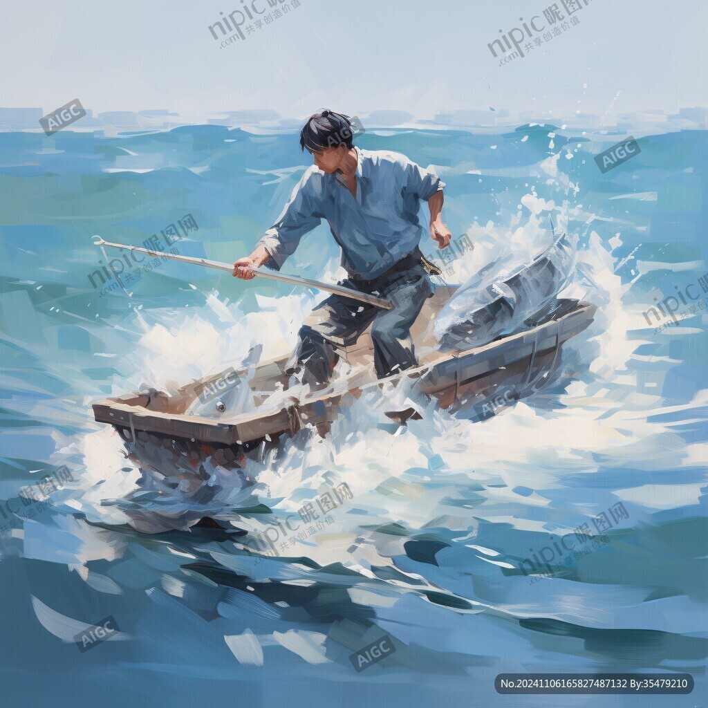 捕捞插画