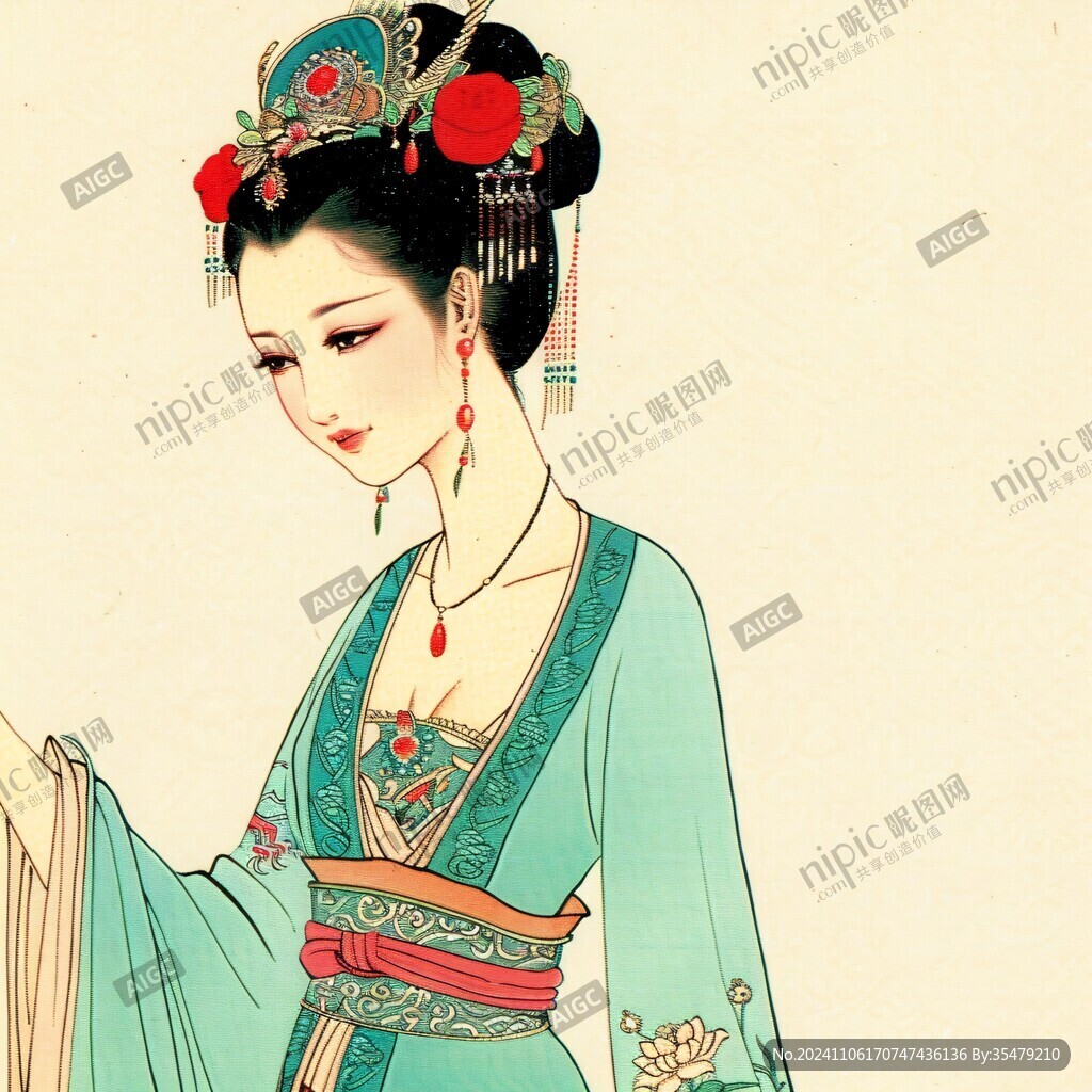 手绘贵妃