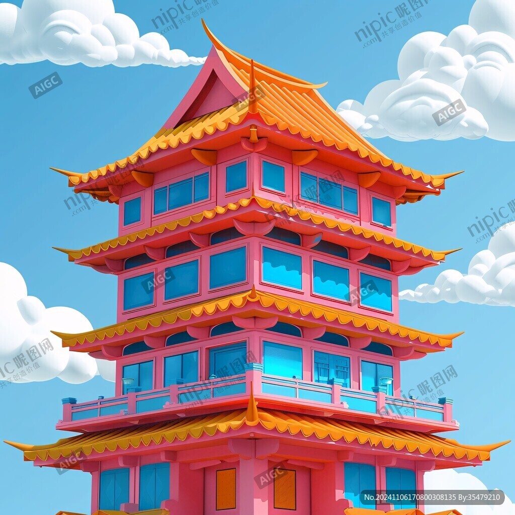 楼阁插画