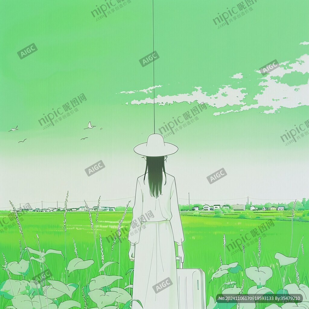 插秧插画