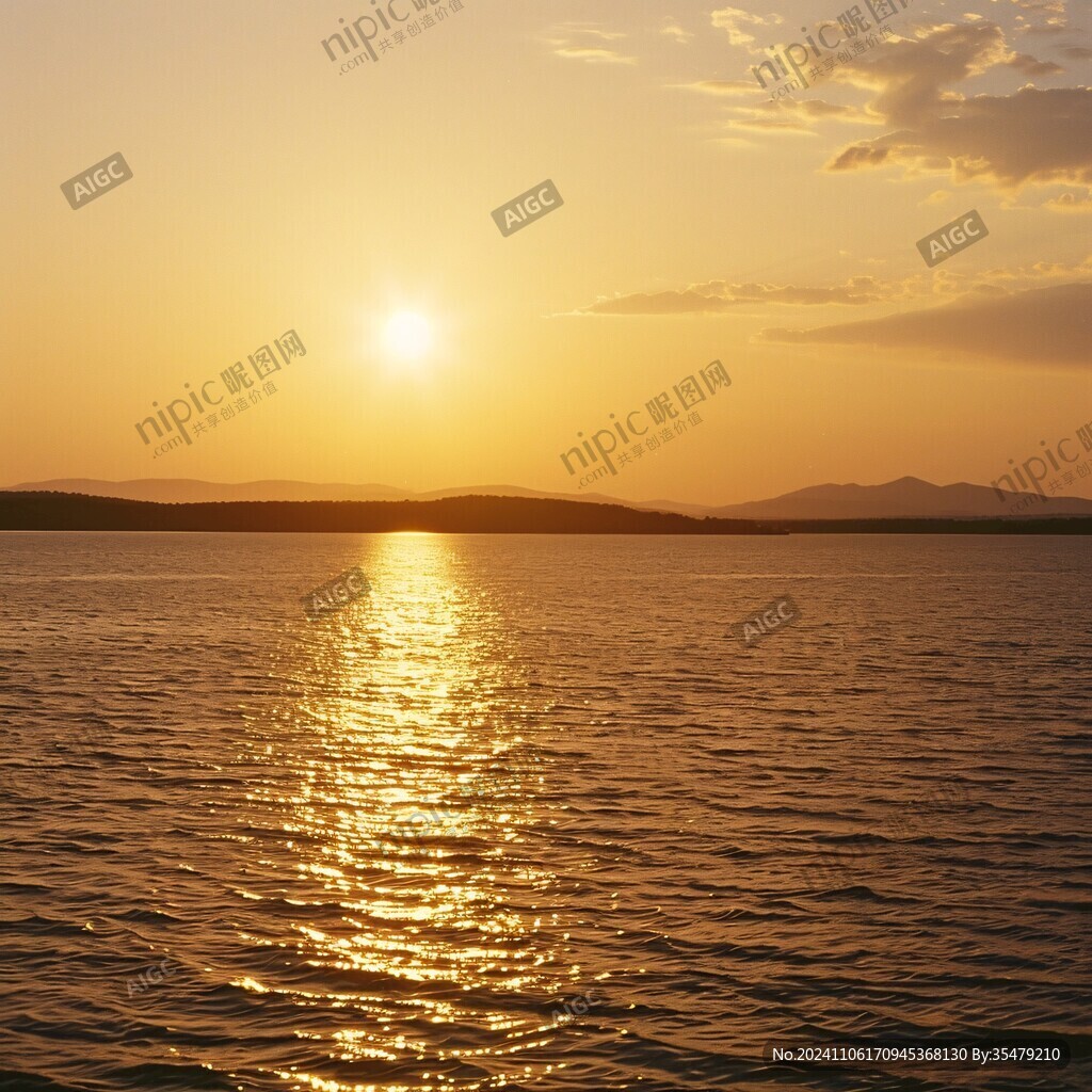 松花湖落日