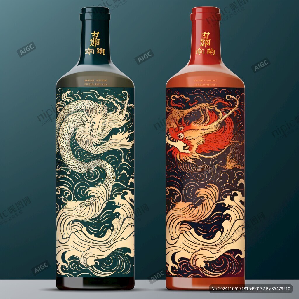 酒瓶龙纹