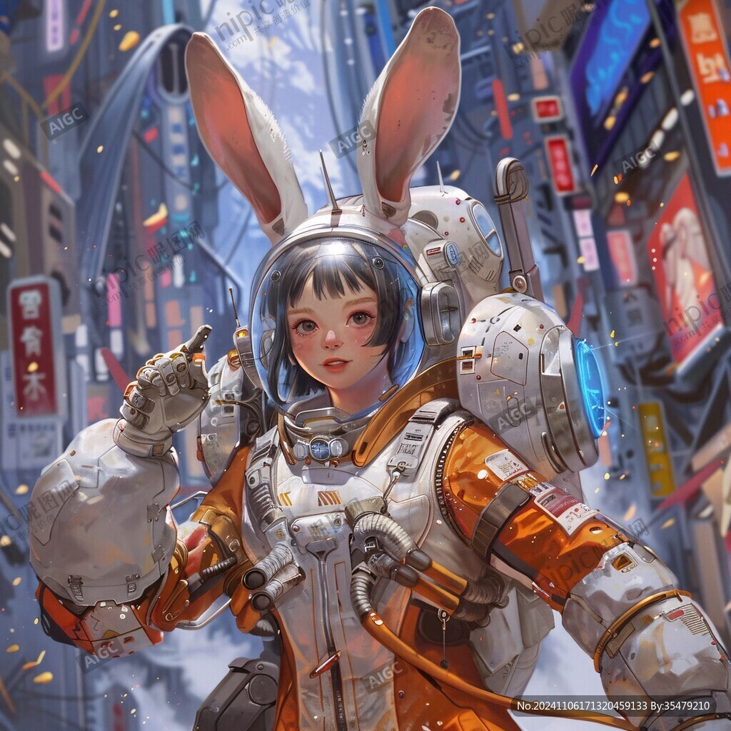 宇航员兔兔拍纸本