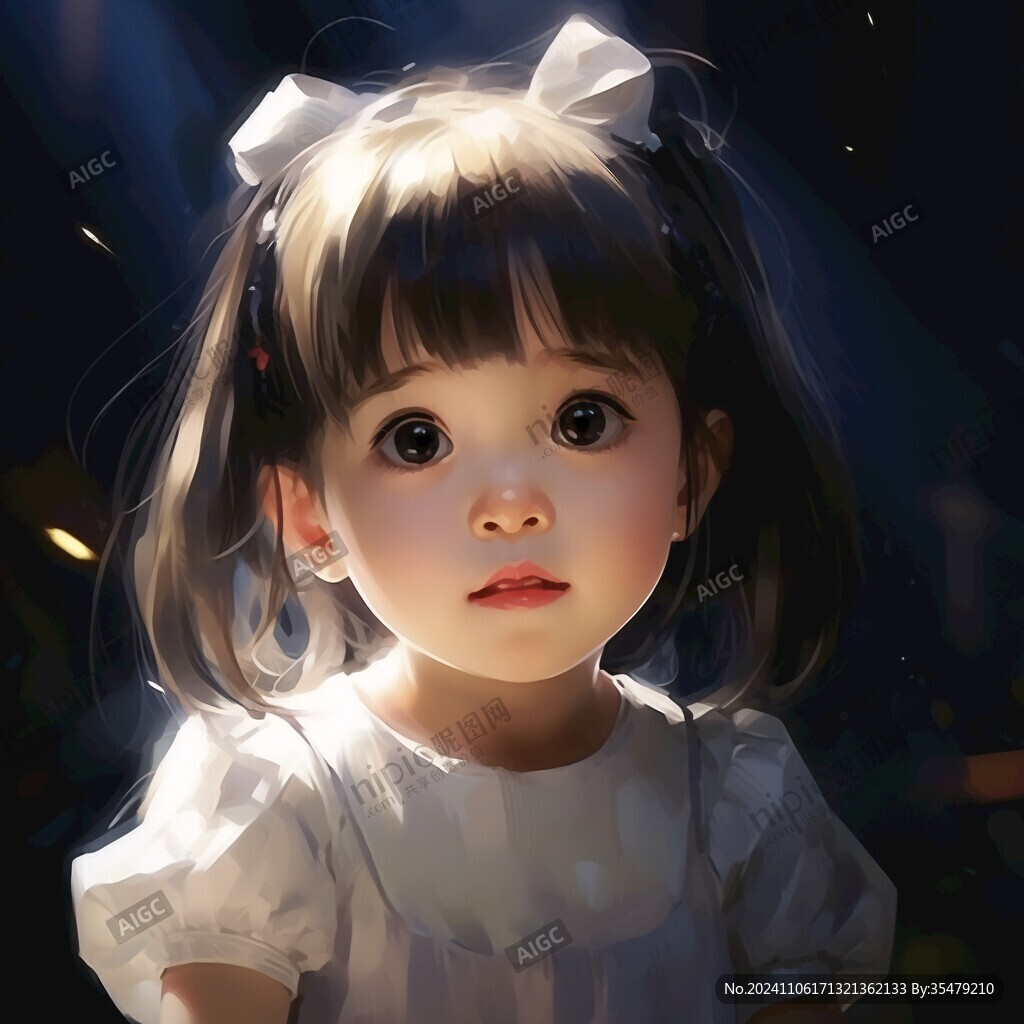 AI创作图儿插少女 厚涂头像 cg头像 小女孩头像插画 儿童q版人像 板绘人像 板绘少女 唯美小女孩 插画小女孩 板绘少女插画 q版萌娃 鼠绘 ...
