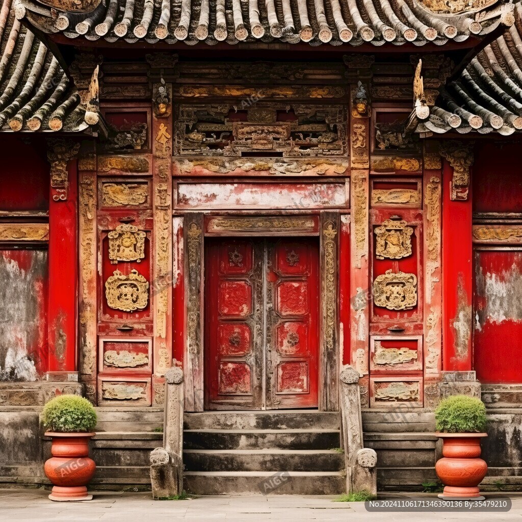 中式建筑中式红门