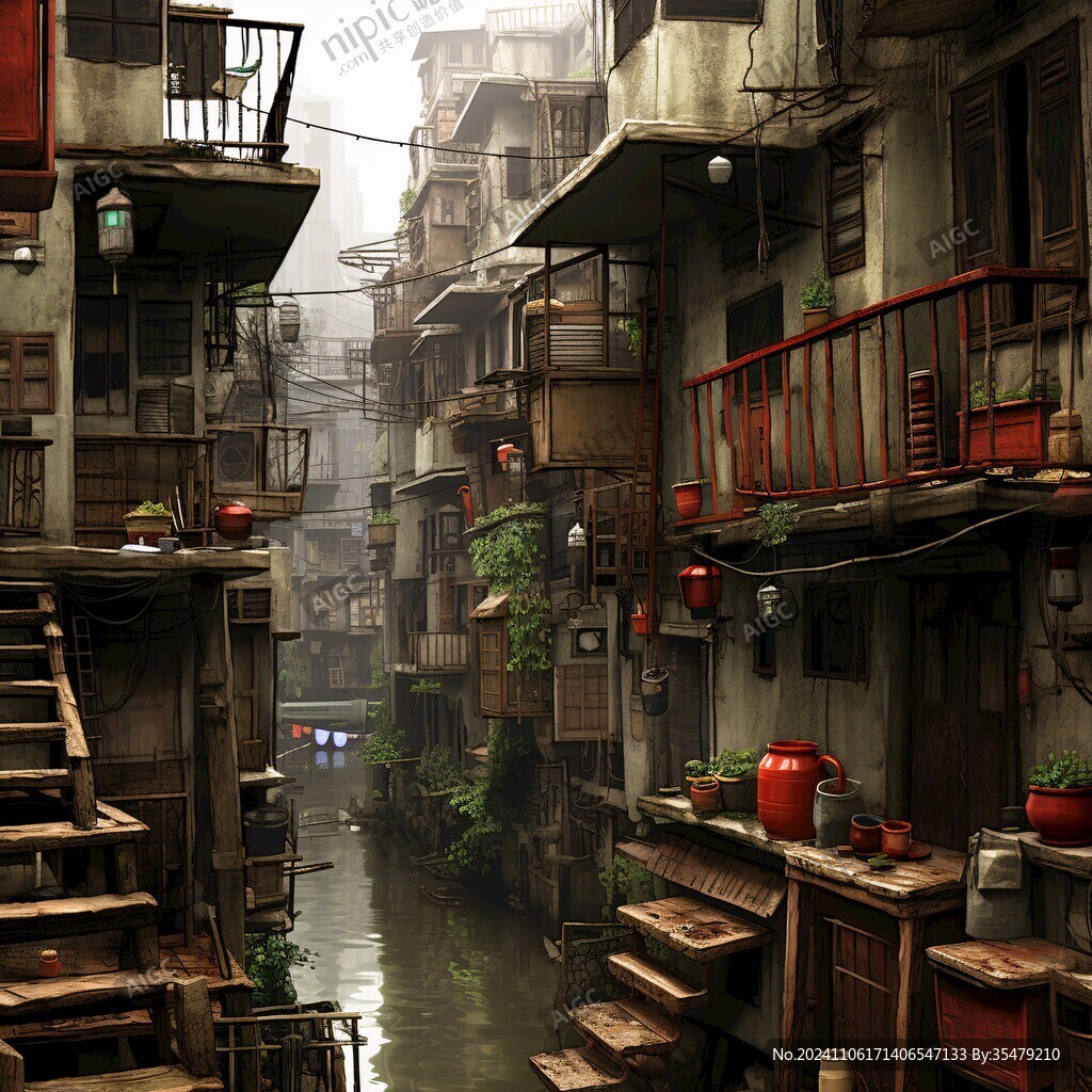 雨巷插画