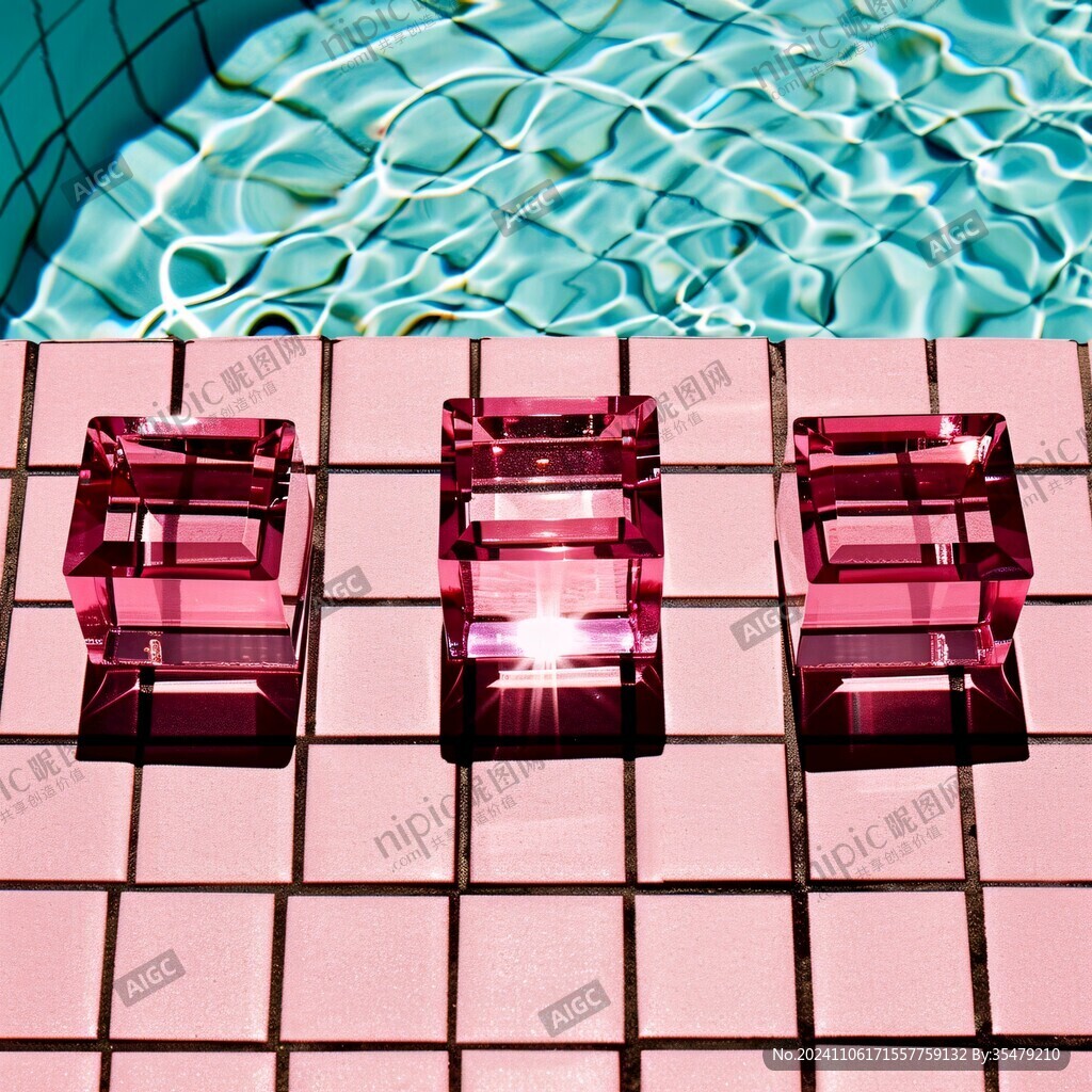 粉红色的游泳池