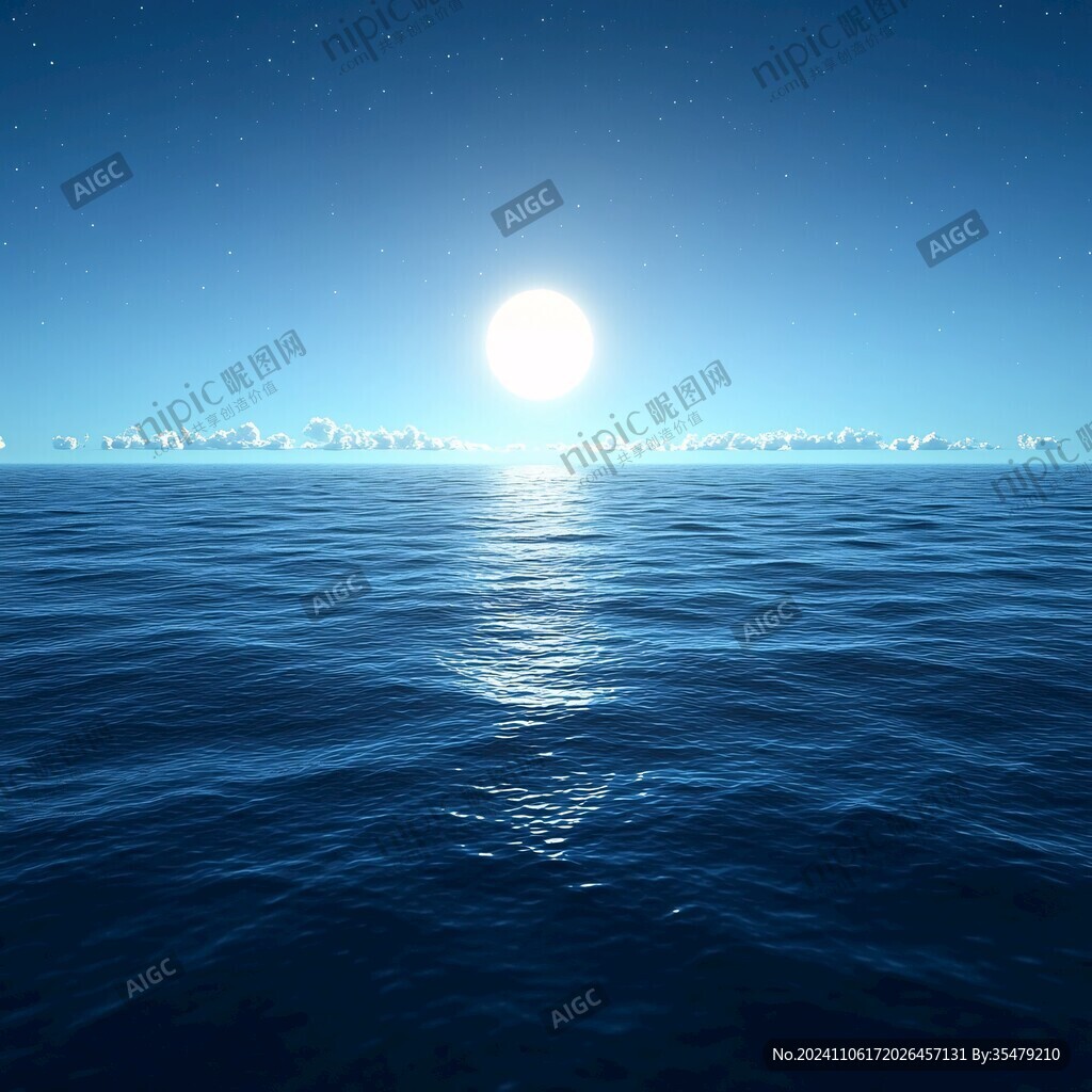 海平面日出前