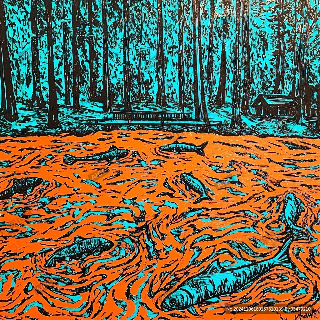 木刻风景画