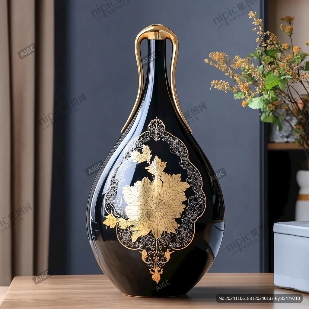 客厅酒柜陶瓷摆件