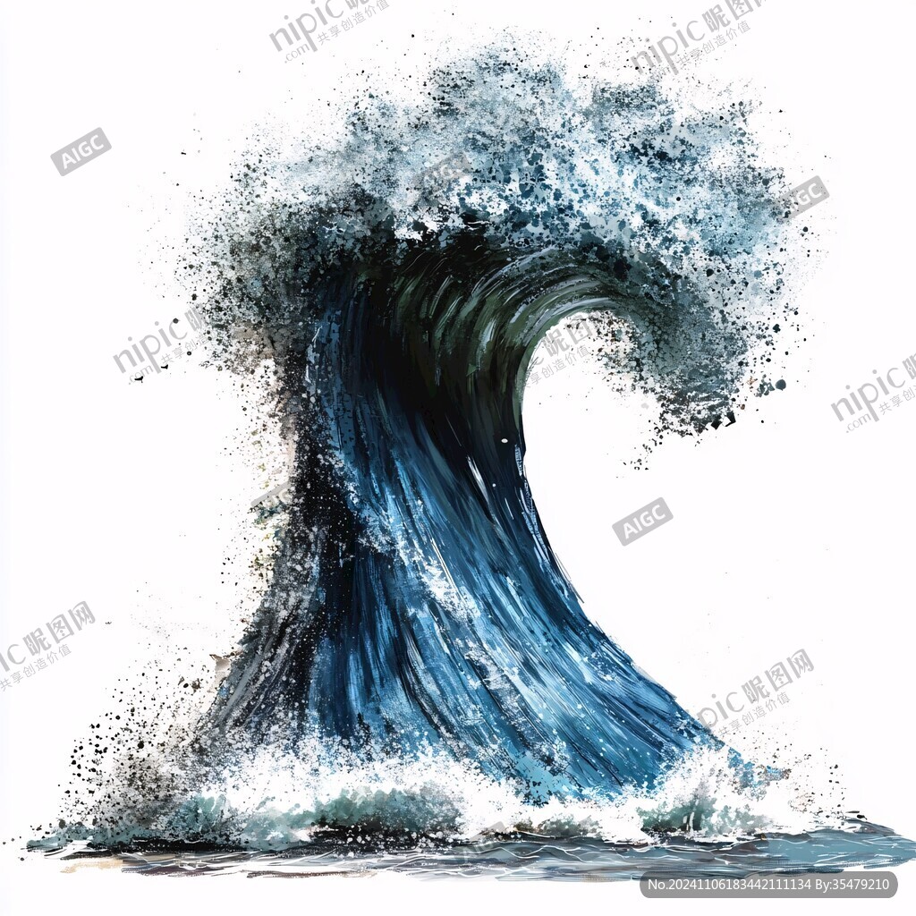 海浪龙卷螺旋漩涡元素