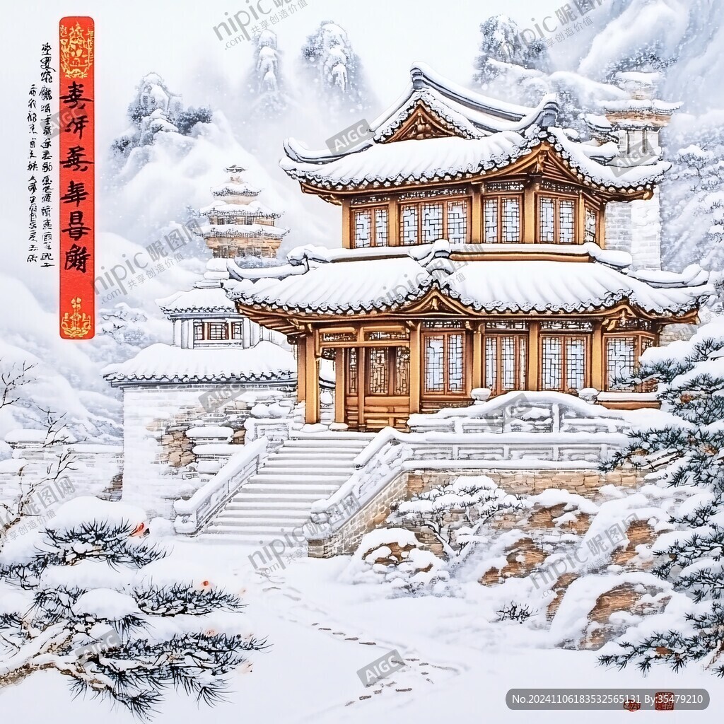 雪景年画