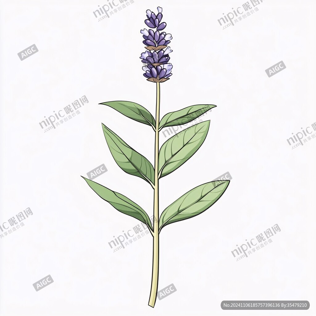手绘夏枯草