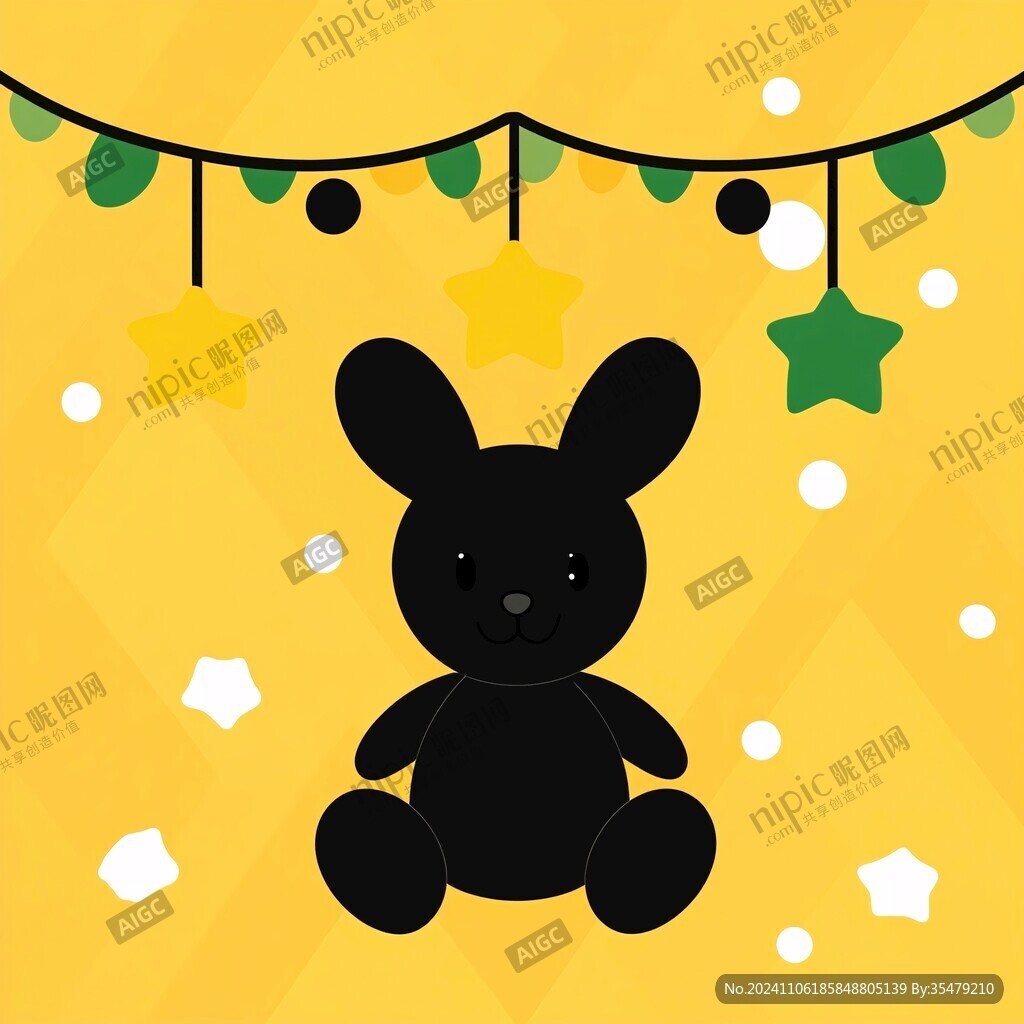 抱星星的小兔