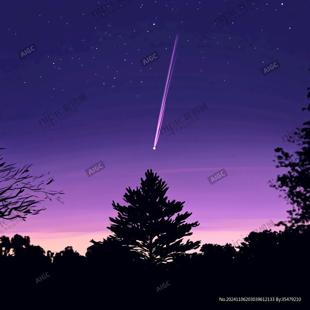 创意夜晚星点流星