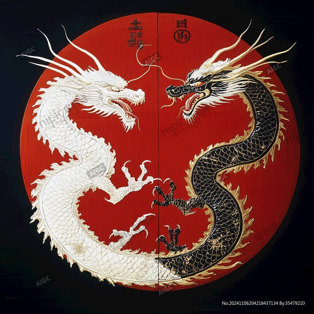 金绘圆龙