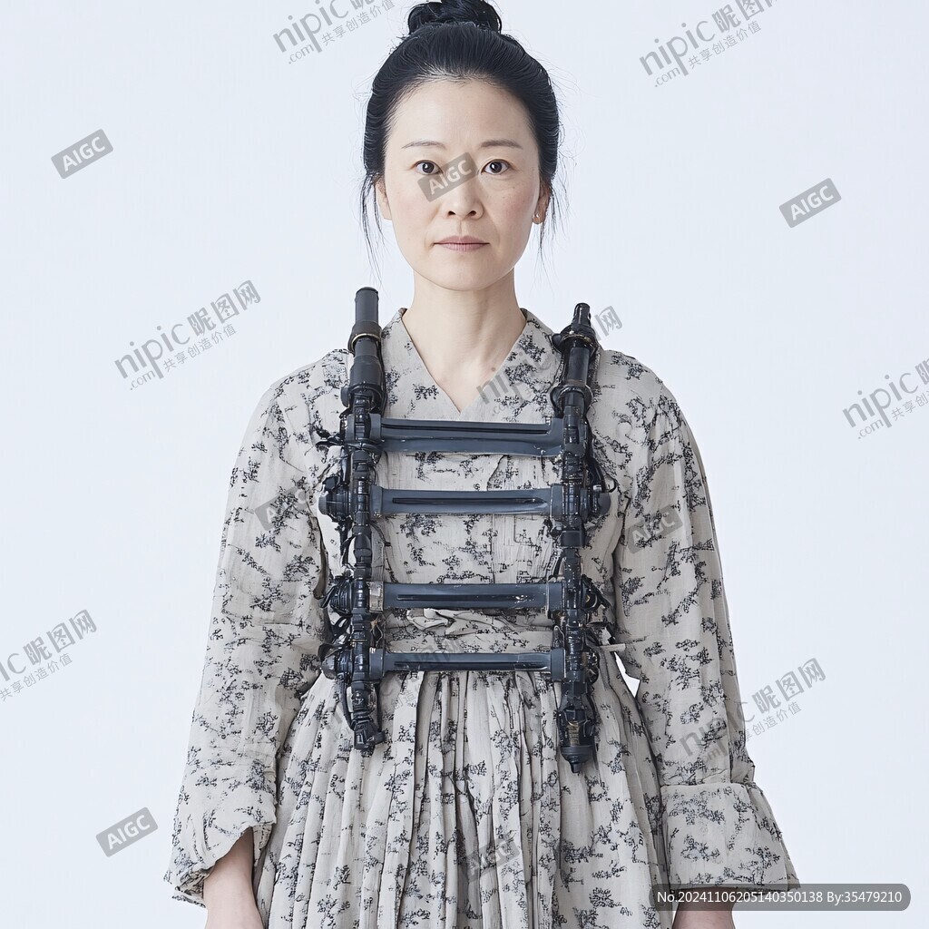 饰缂丝边缘绢棉长袍